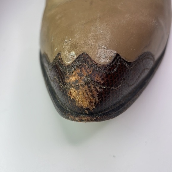 SEIBERLING Vintage Leather Hand Made Cowboy Western Cowgirl Boots Size 6 B # 102 - Picture 7 of 15